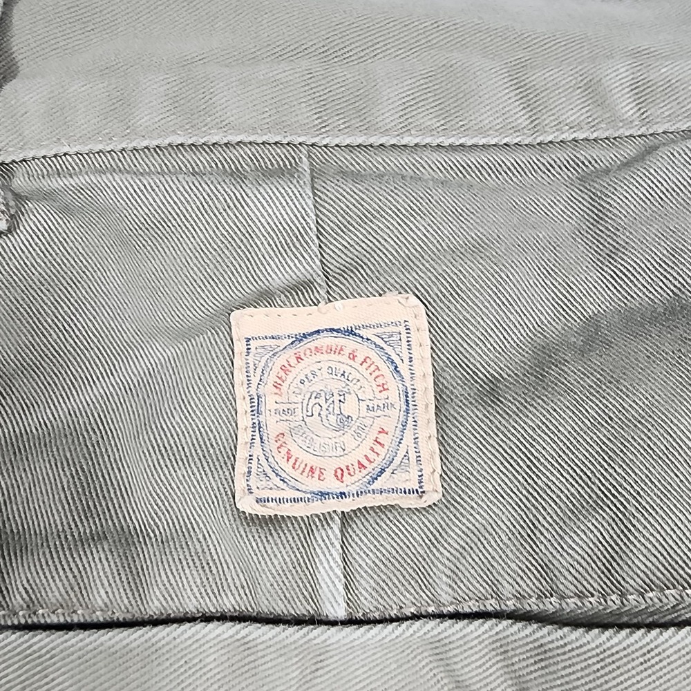 VINTAGE Abercrombie & Fitch Pants Mens 32x32 (Fits 29x33) Khaki Chino Casual - Picture 3 of 12
